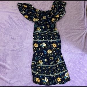 Floral Off Shoulders Maternity Dress
